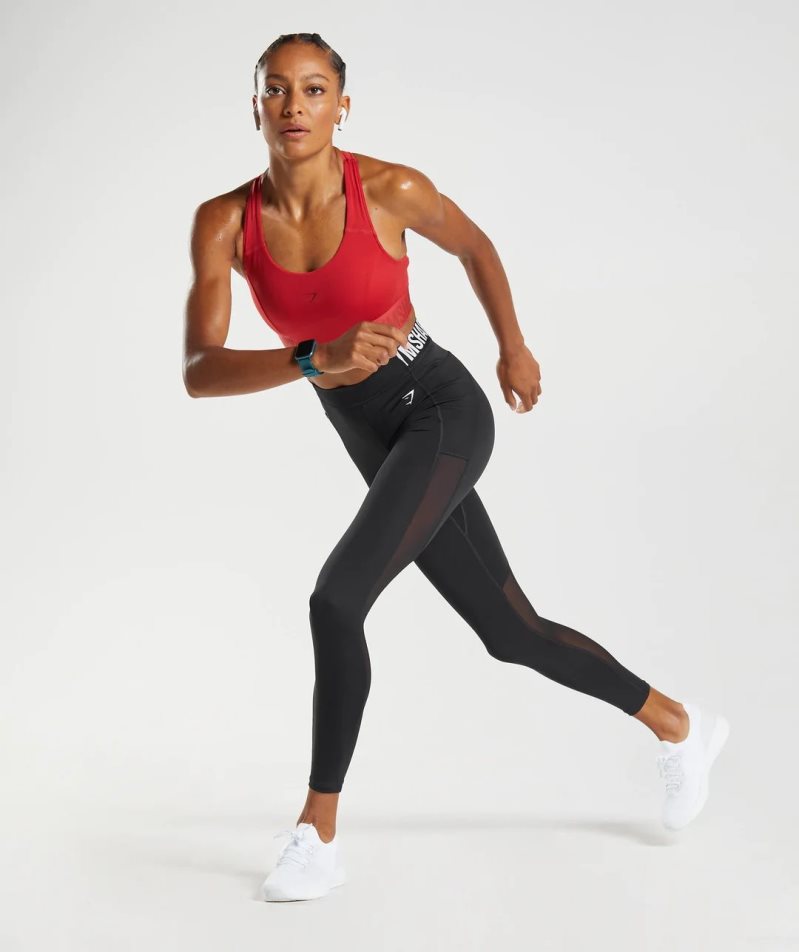 Women's Gymshark Training Brandmark Leggings Black | CA D15736